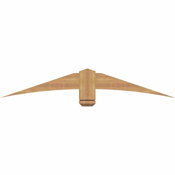 Ekena Millwork Bellingham Timber Gable Bracket, Western Red Cedar, 60"W x 10"H x 3 1/2"D x 5 1/2"F, 4/12 Pitch GBW060X10X0406BEL00SWR - main